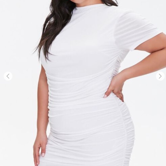 Forever 21 Plus Size Ruched Bodycon Dress NWT - Picture 1 of 4